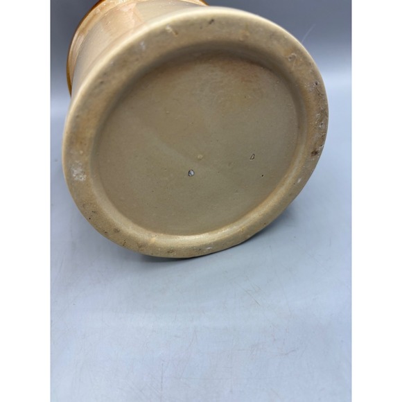 Ceramic Milk Jug With Brown & Cream Glaze Decor Farmhouse Rustic - Picture 5 of 6